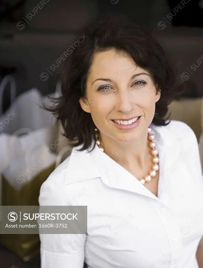 Portrait of an adult woman smiling