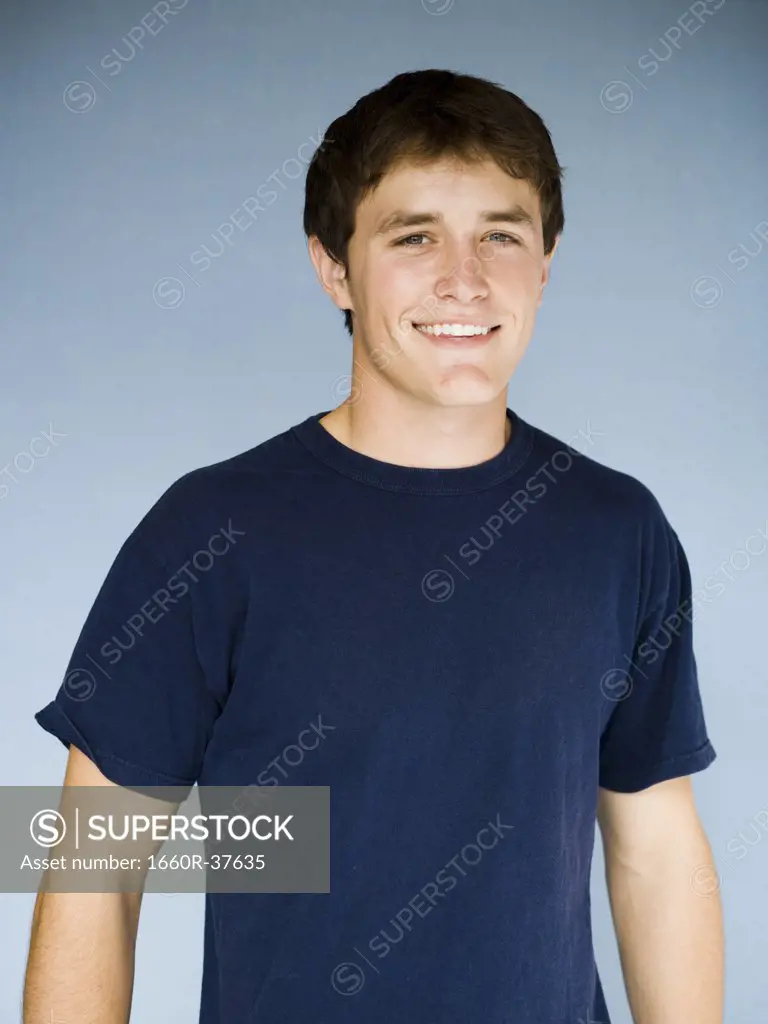 young man smiling.