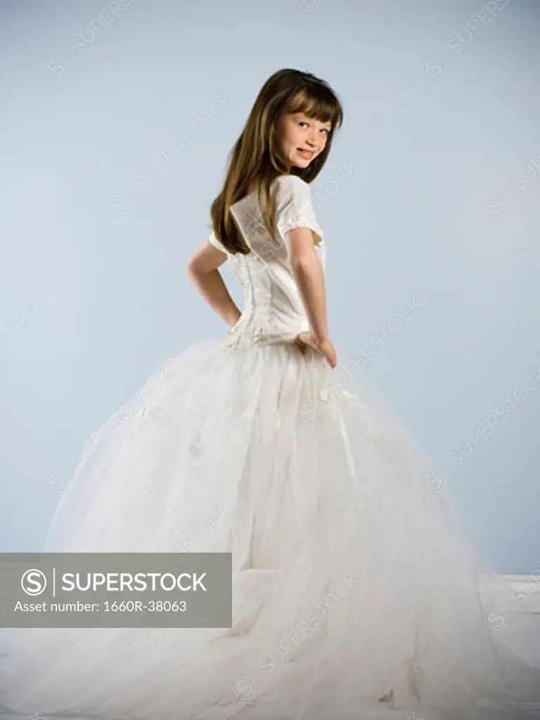 girl in a white dress