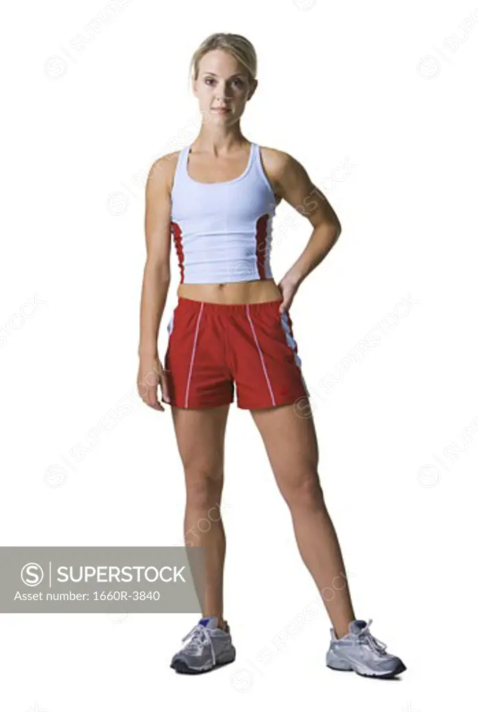 Portrait of a young woman in sports clothing