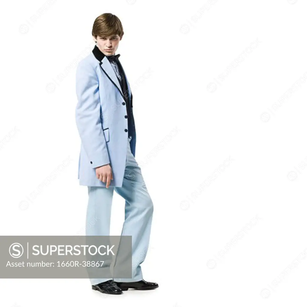 man in retro clothing