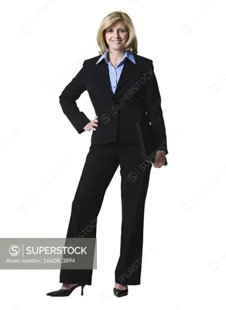 Portrait of a businesswoman holding a folder