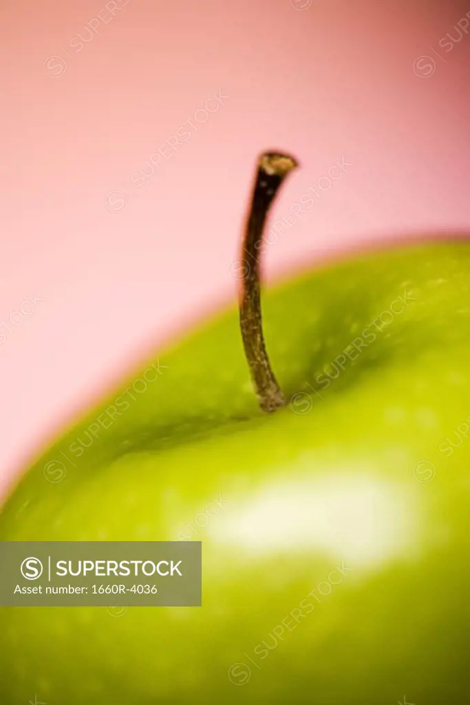 Close-up of a granny smith apple