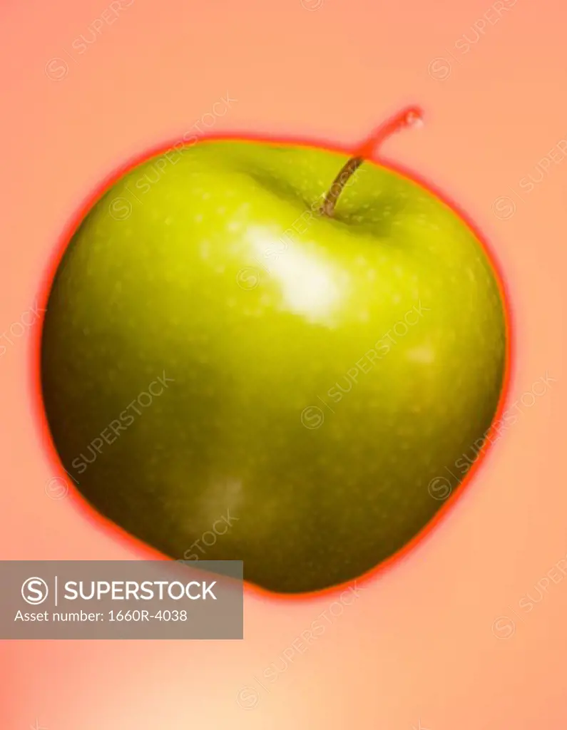 Close-up of a granny smith apple