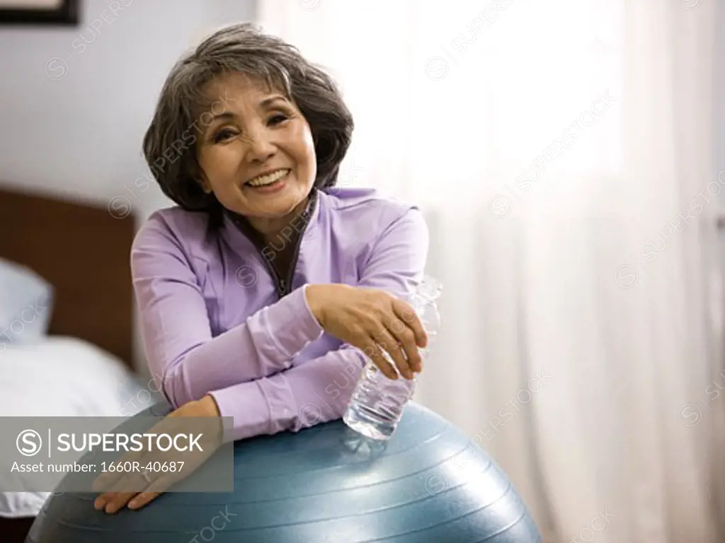senior woman working out