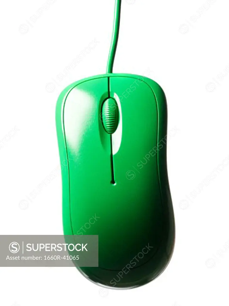 green computer mouse