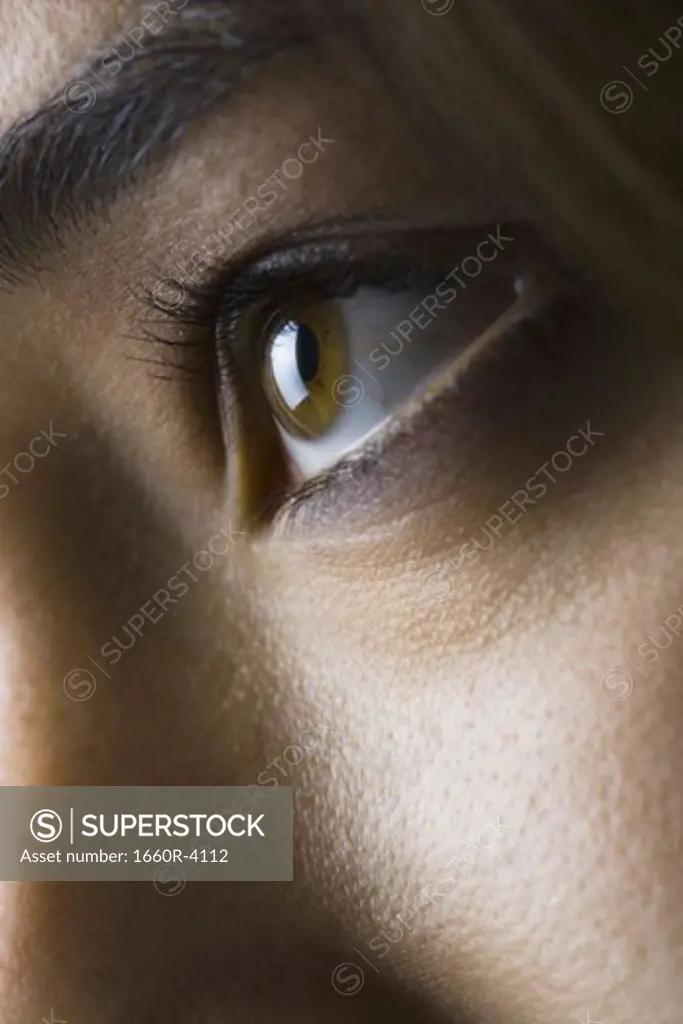 Close-up of a young woman's eye