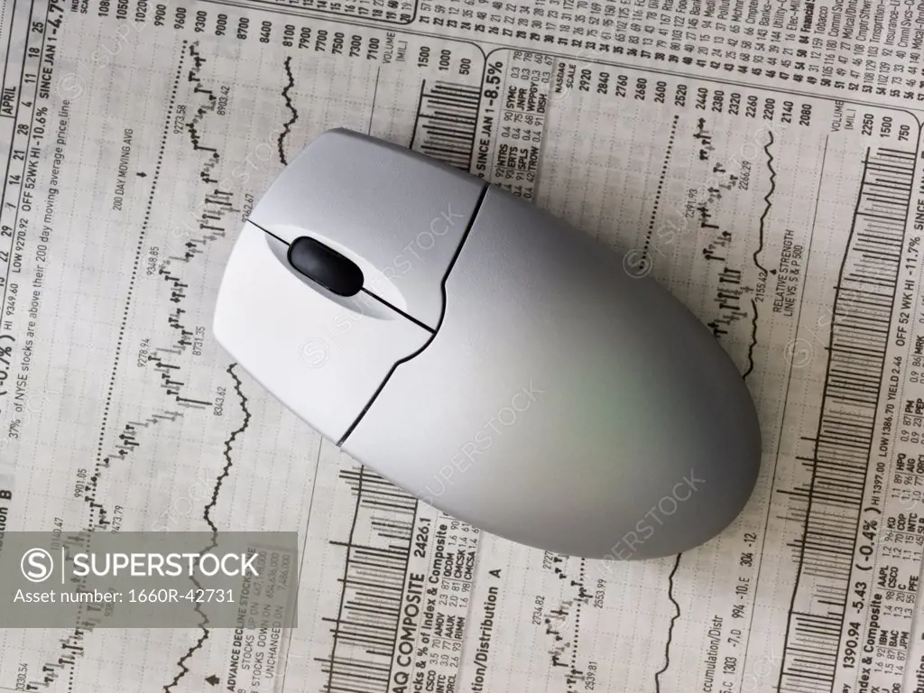 computer mouse on the stock report