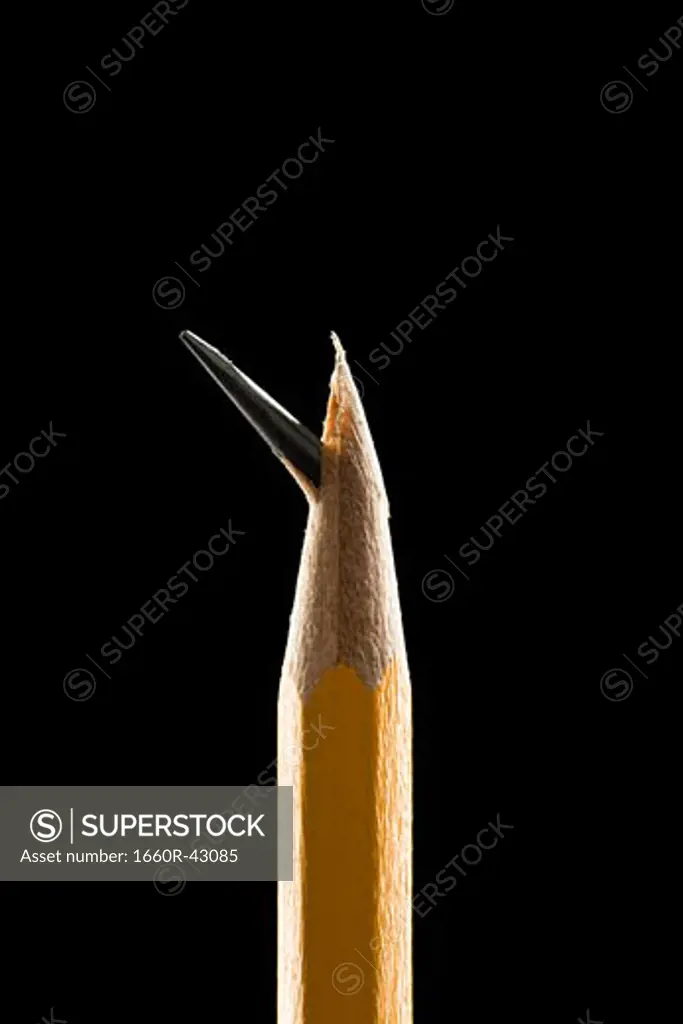 pencil with a broken lead tip