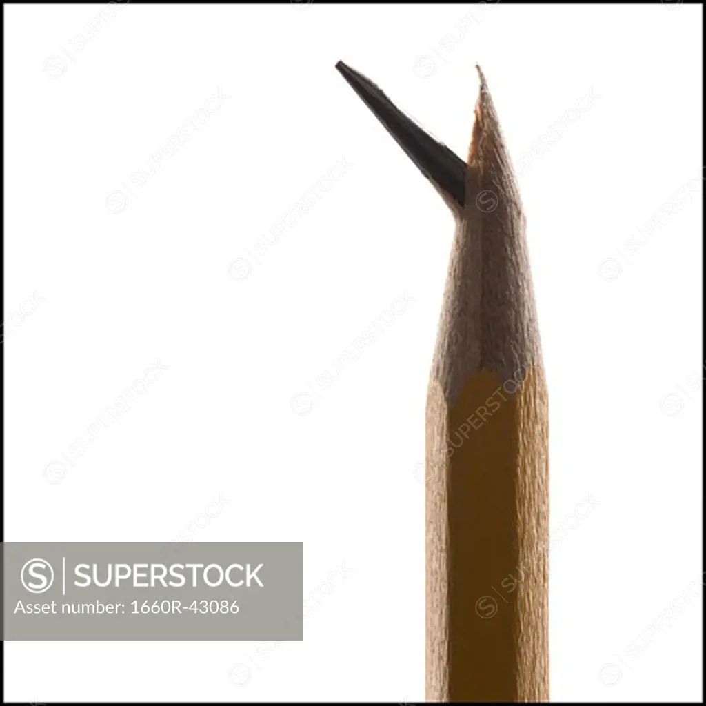 pencil with a broken lead tip
