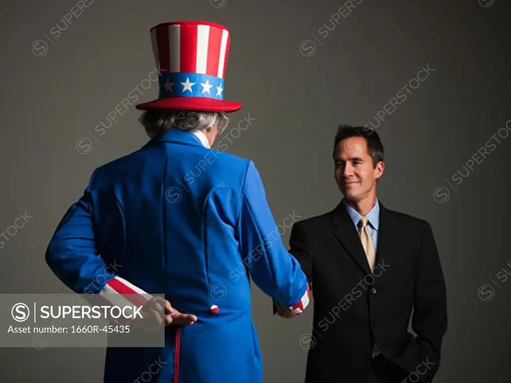 uncle sam crossing his fingers behind his back