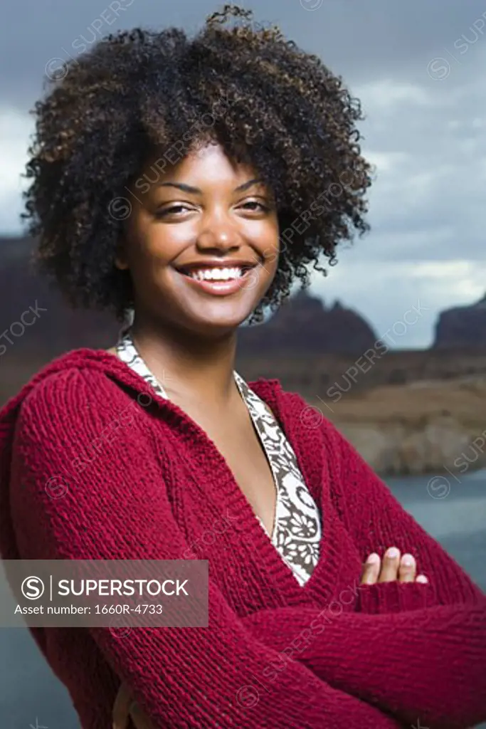 Close-up of a young woman smiling