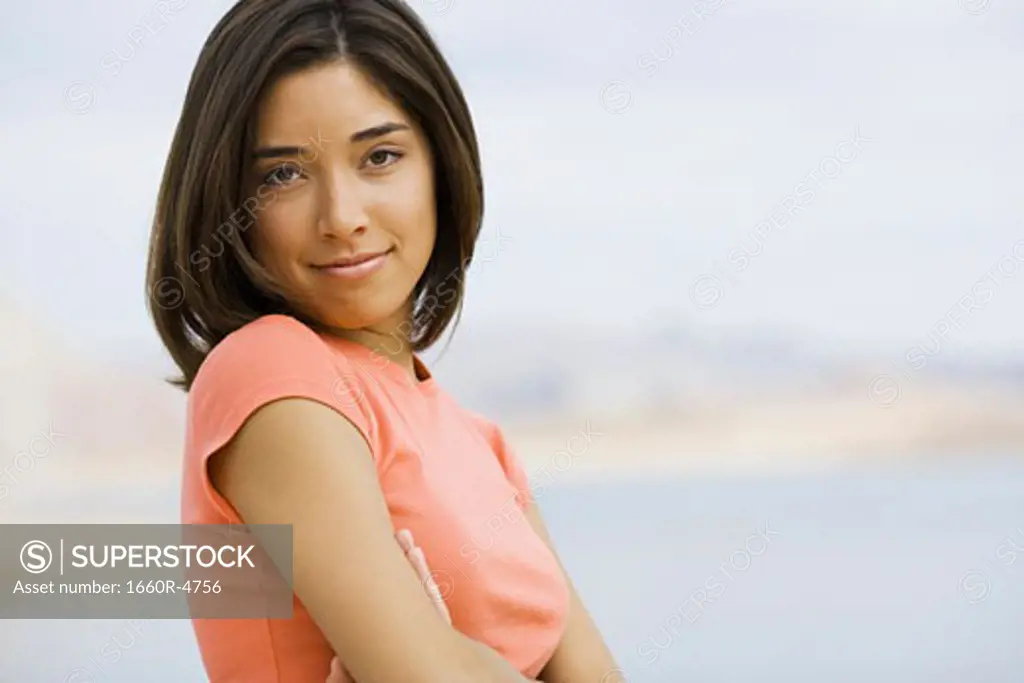 Portrait of a young woman smiling