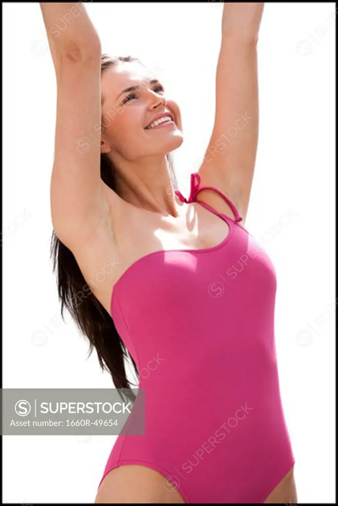 Woman reaching for the sky