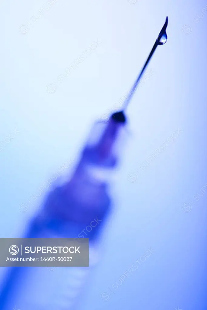 Closeup of syringe