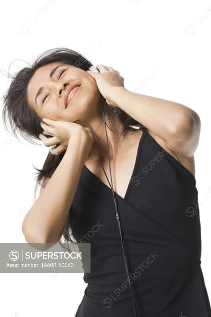 Female listening to music