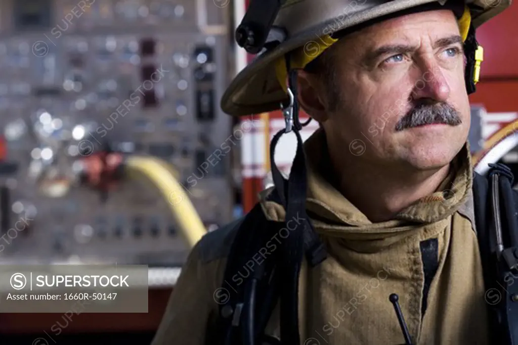 Closeup of fire chief