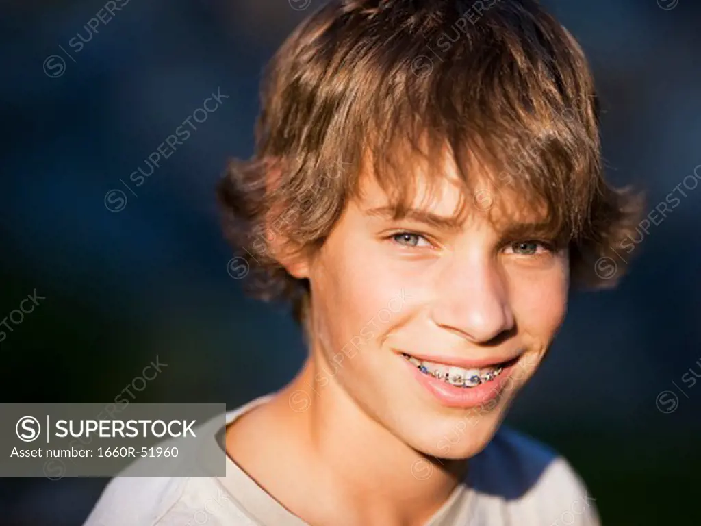 Boy with braces