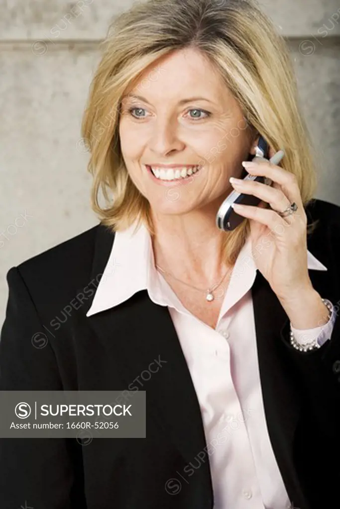 Businesswoman on cellular