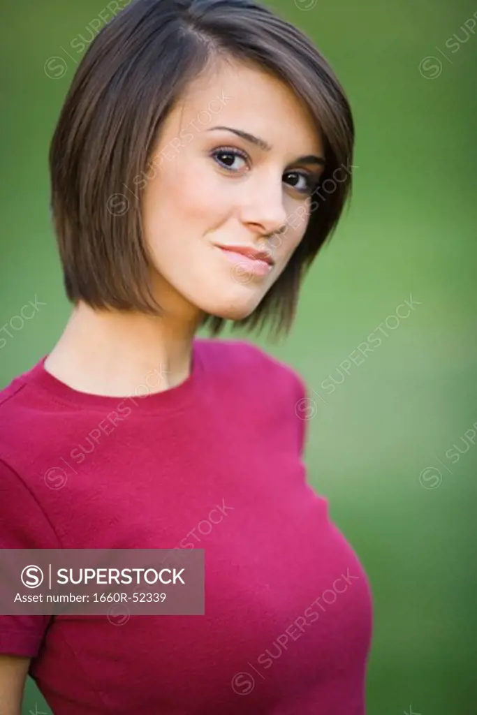 Teenage girl looking at the camera