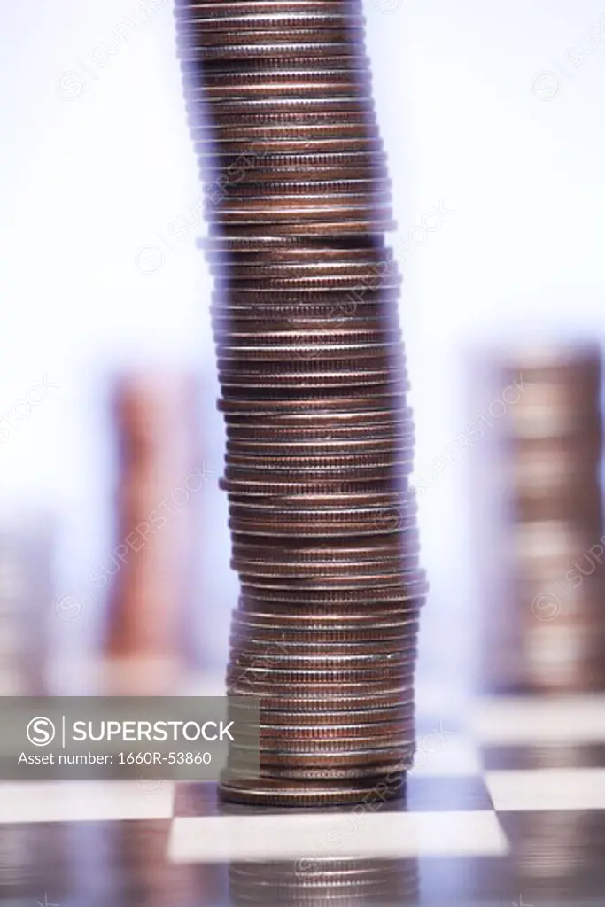 Closeup of coins