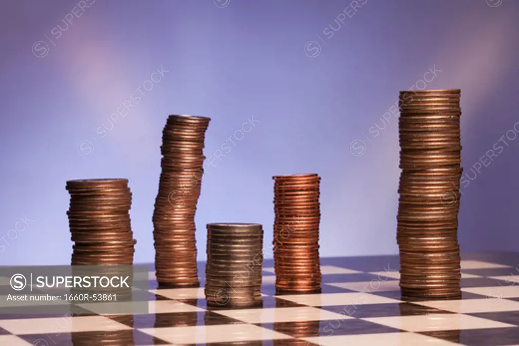 Closeup of coins