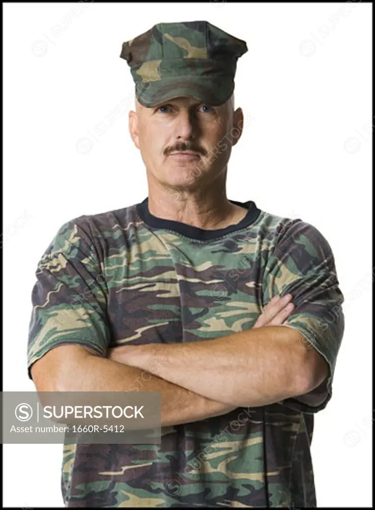 Portrait of a soldier in a military uniform