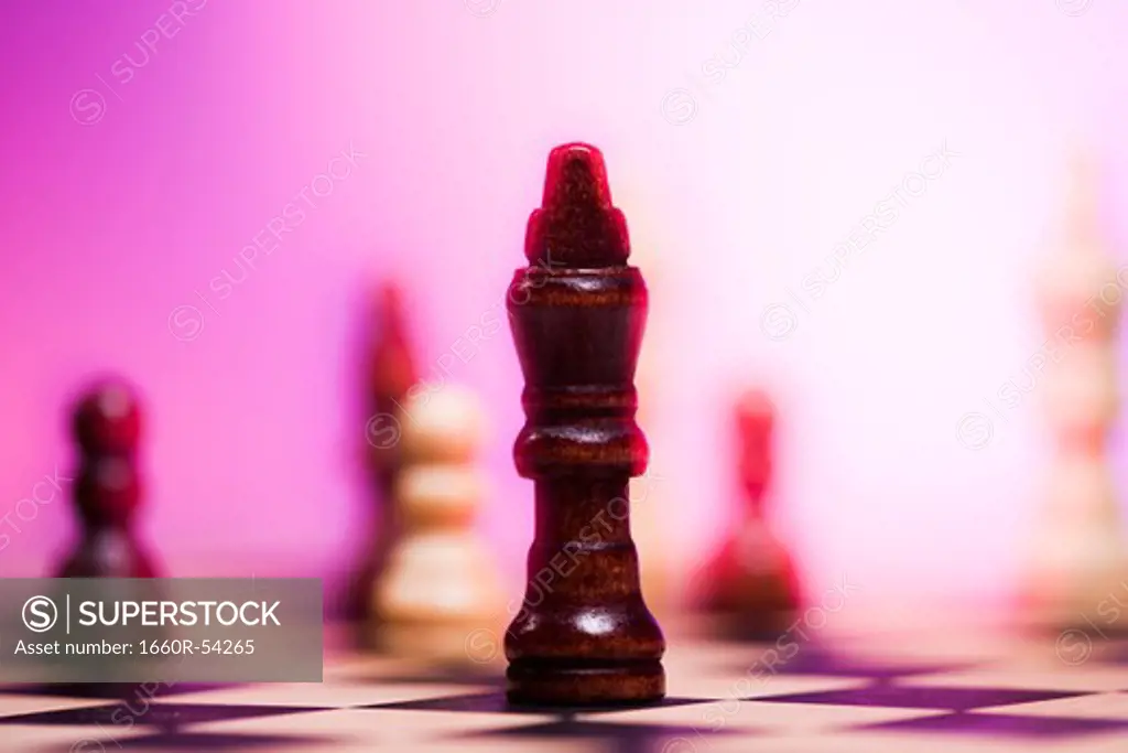Chess board and chess pieces