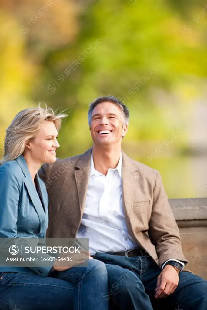 Man and woman smiling