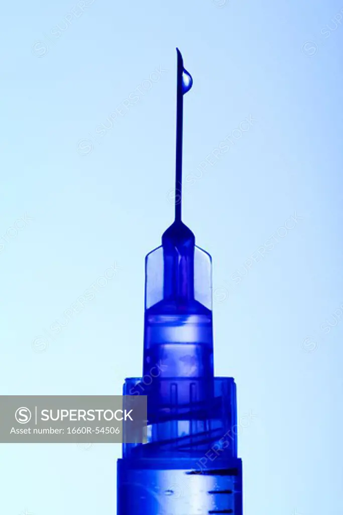 Closeup of syringe