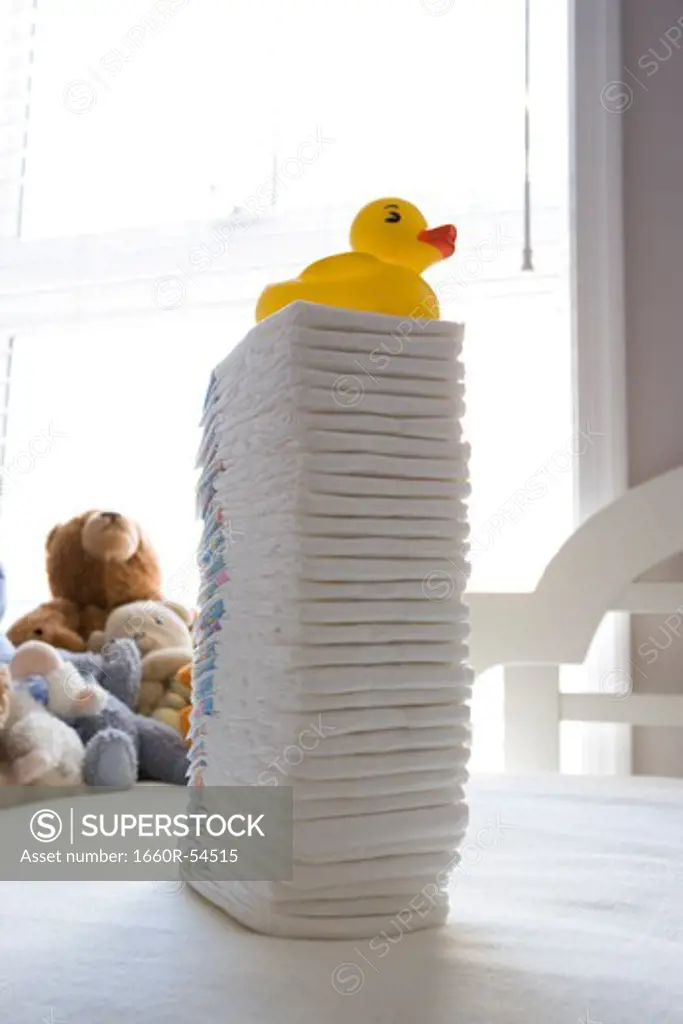 Stacked diapers
