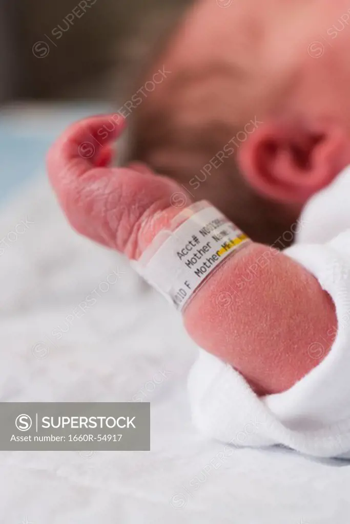 Newborn baby closeup