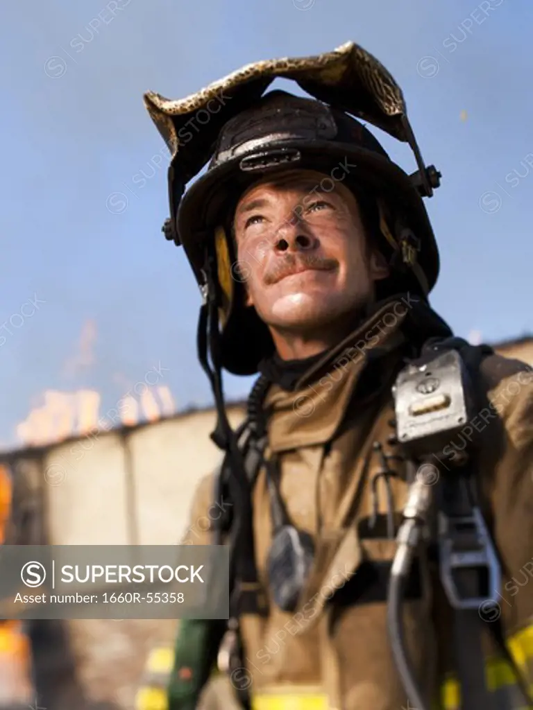 Portrait of a fire fighter