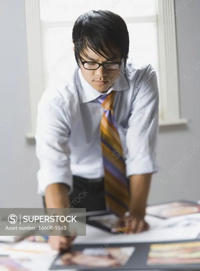 Close-up of a businessman working