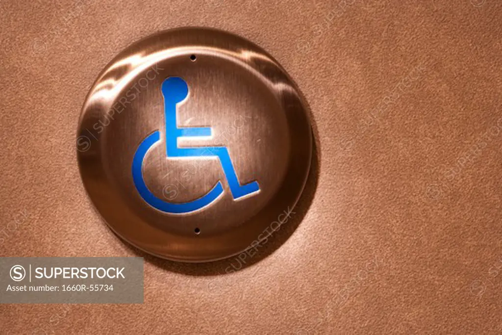 Wheelchair access door button