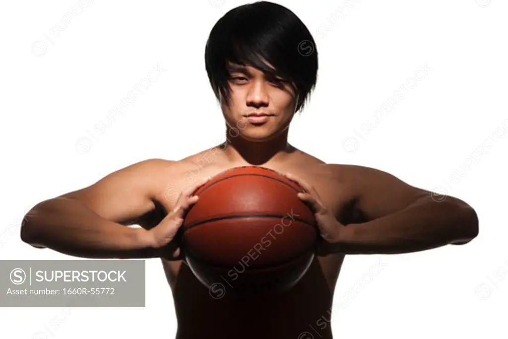Cutout of man with basketball