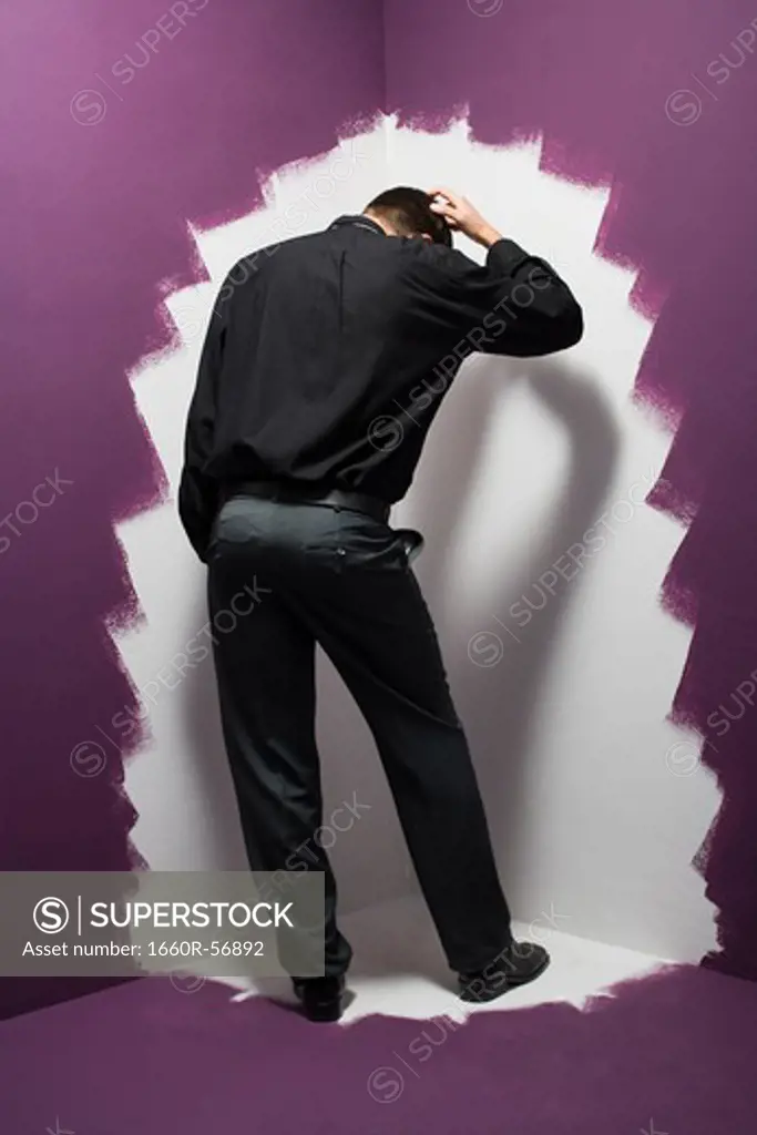 Man standing in the corner