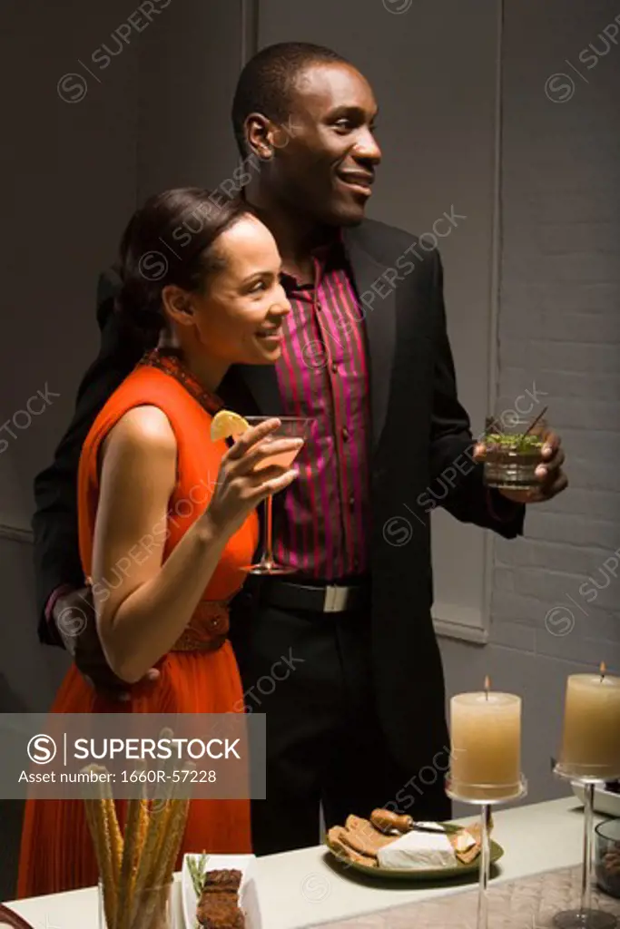 A couple at a party