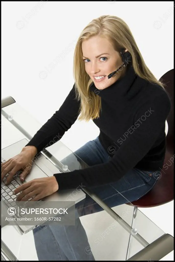 Woman on a laptop