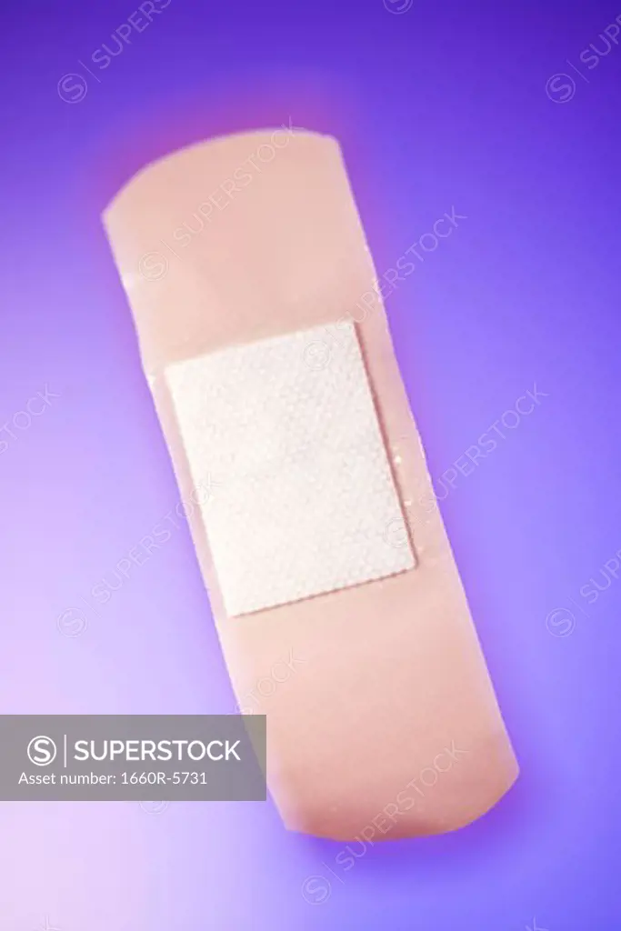 Close-up of an adhesive bandage