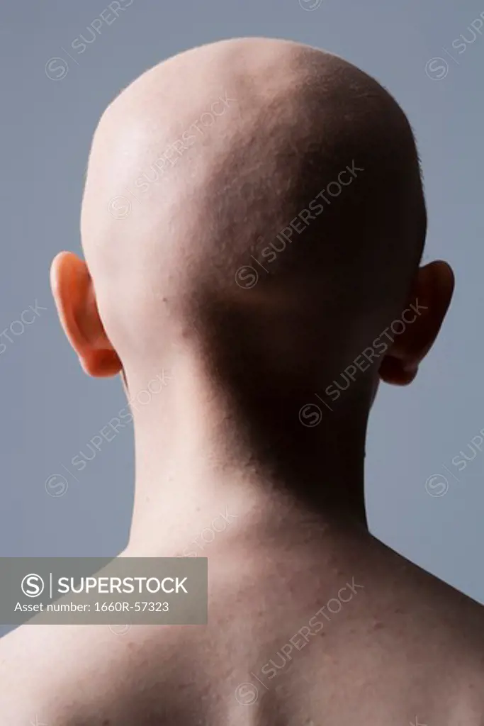 Bald woman from behind