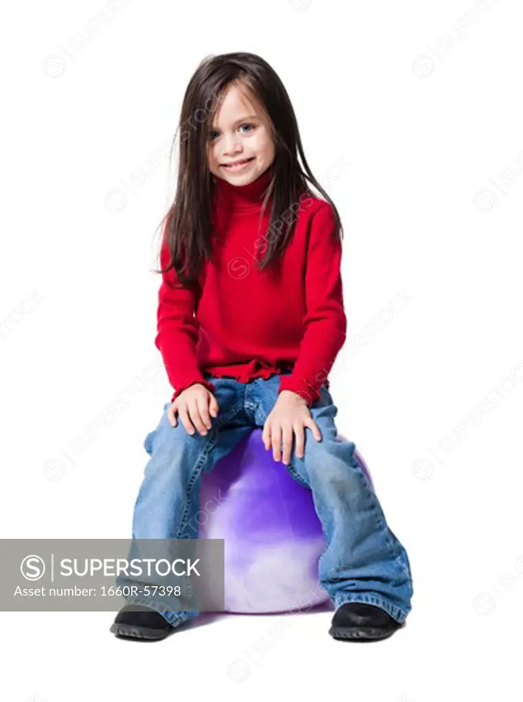 Girl with a big ball