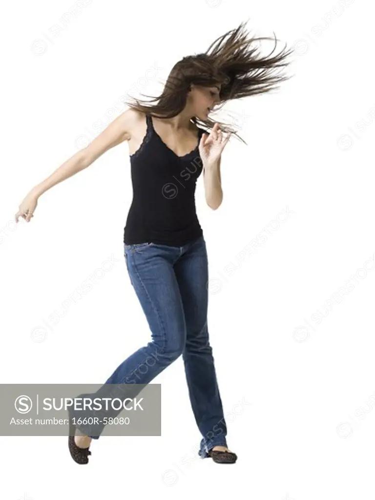 young woman dancing
