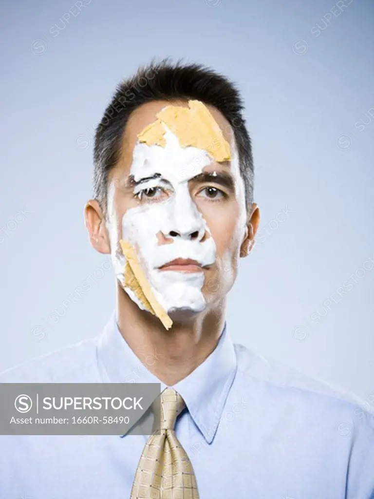 man with pie on his face