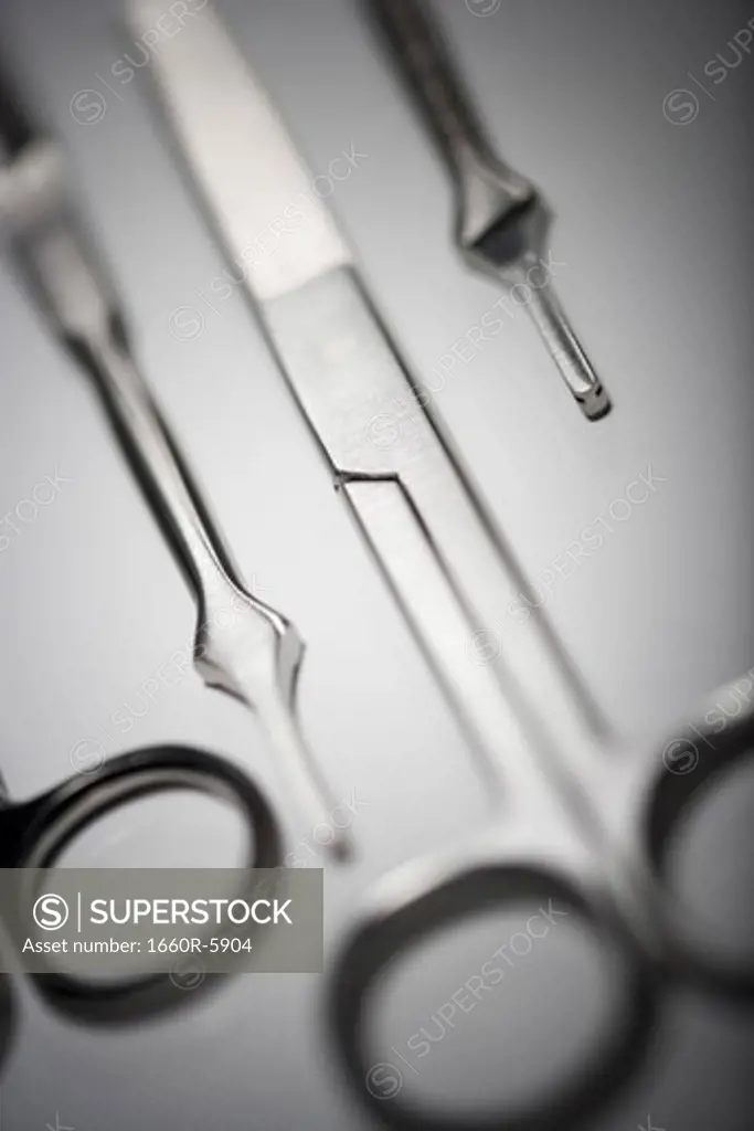 Close-up of surgical instruments