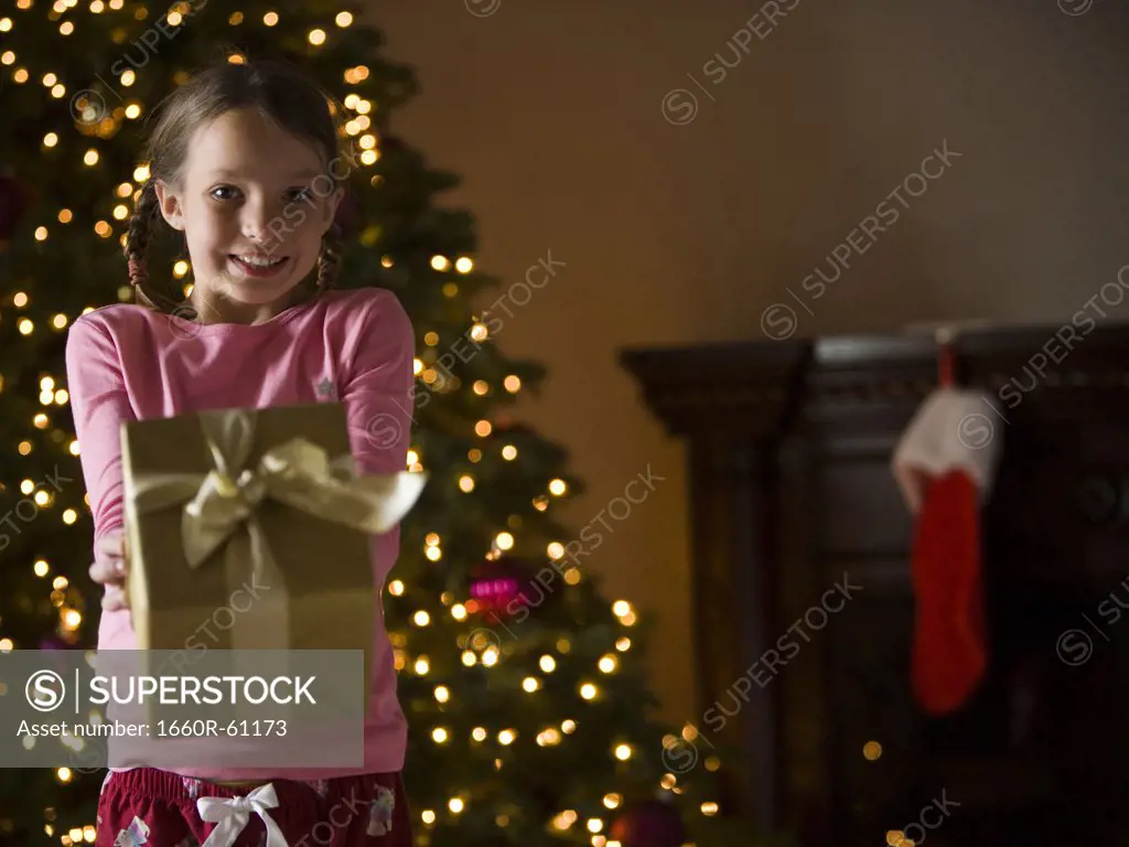 girl at christmas