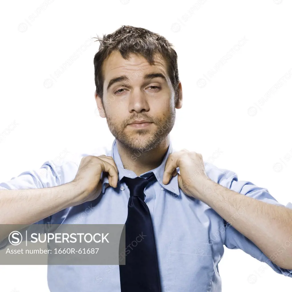 businessman looking very disheveled