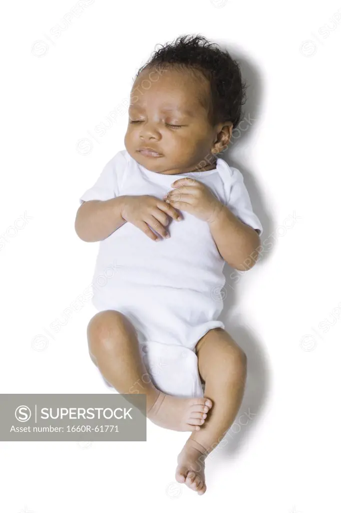 newborn baby in white