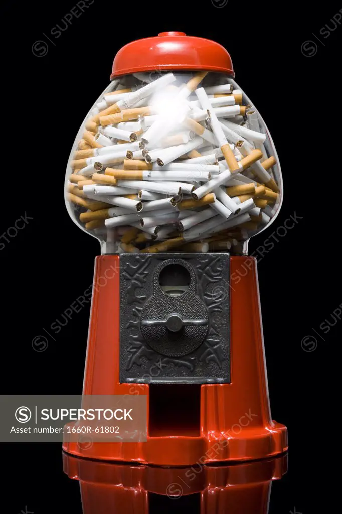 gumball machine full of cigarettes