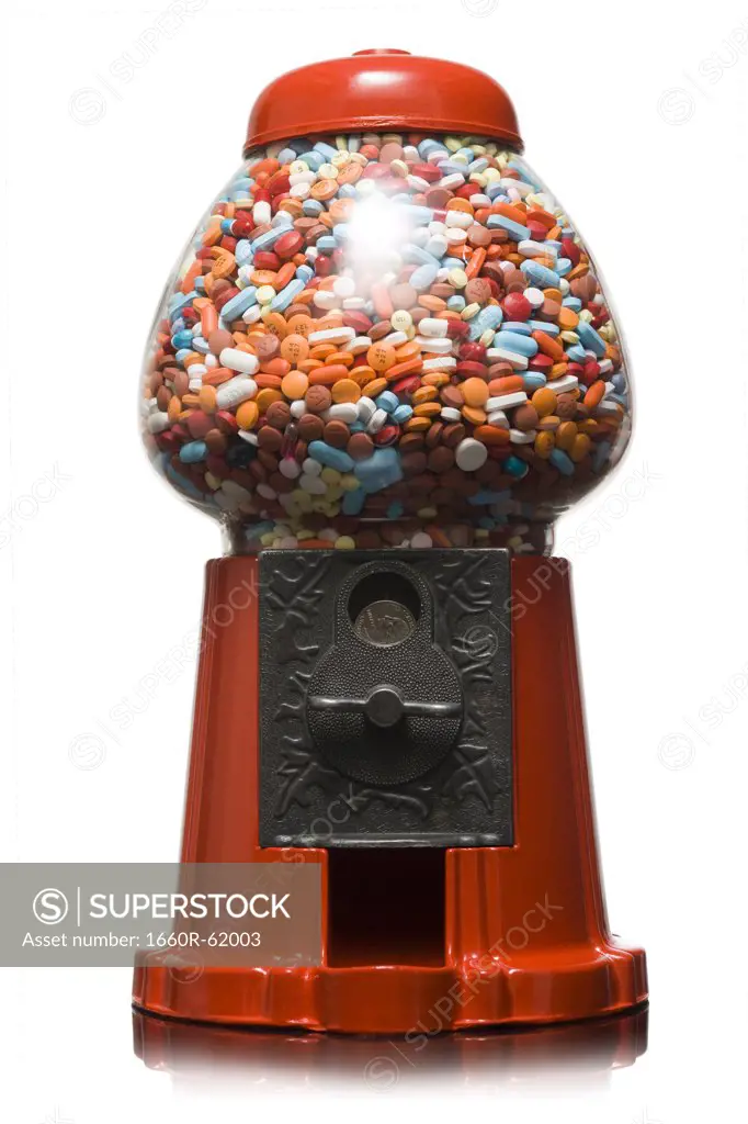 gumball machine full of pills